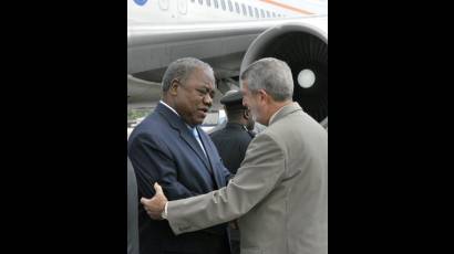 Rupiah Bwezani Banda, mandatario de la República de Zambia en visita oficial a Cuba