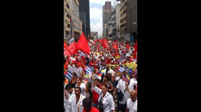 Colaboradores cubanos en Venezuela a favor de los Cinco