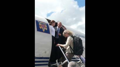 Presidente de Croacia se despide de Cuba