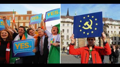 Irlandeses celebran Tratado de Reforma de la Unión Europea