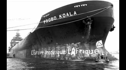 El buque Probo Koala se deshizo de sus deshechos tóxicos en el puerto de Amsterdam