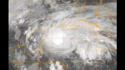 Imagen satelital de la Tormenta Tropical Ida