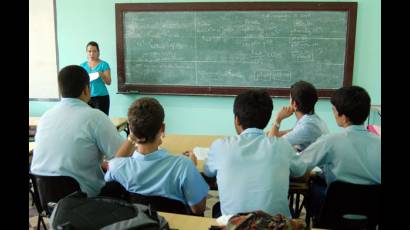 Estudiantes de la enseñanza preuniversitaria