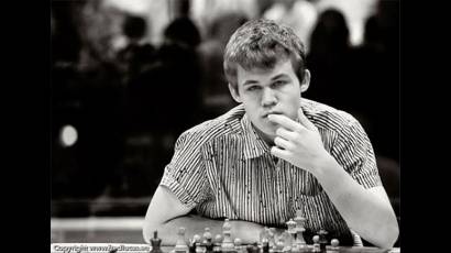 Magnus Carlsen en el Campeonato Mundial de ajedrez