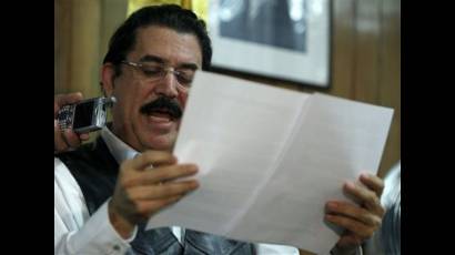 Presidente constitucional de Honduras Manuel Zelaya