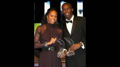 Sanya Richards y Usain Bolt
