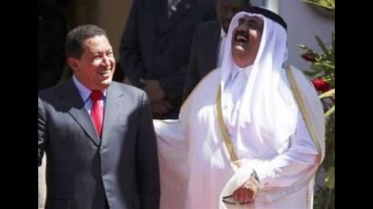 Chávez y el Emir de Qatar celebran las buenas relaciones bilaterales