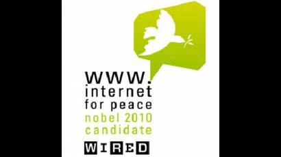 Logo de la campaña Premio Nobel para Internet