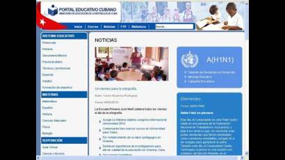 En internet Portal Educativo Cubano