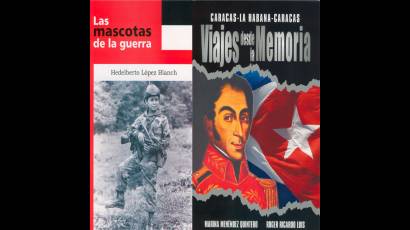 Portadas de los libros Las mascotas de la guerra y Viajes desde la memoria