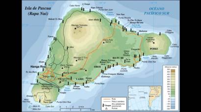 Mapa de la Isla de Pascua