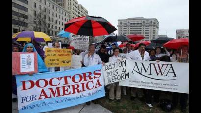 Protestas contra la reforma de Salud en Estados Unidos
