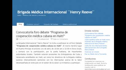 Blog de la brigada Henry Reeve en Haití