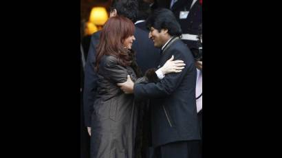 Cristina Fernández de Kirchner y Evo Morales