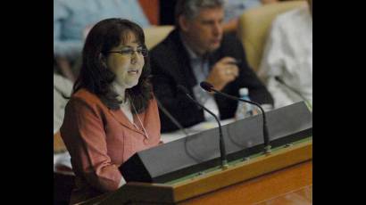 Liudmila Álamo Dueñas, primera secretaria de la Unión de Jóvenes Comunistas