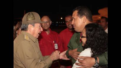 Huho Chávez llegó a Cuba