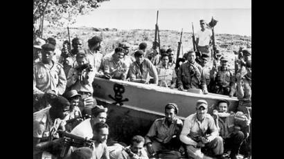 Combatientes cubanos en Playa Girón