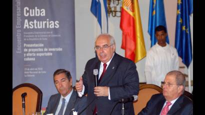 Inauguración de un encuentro empresarial entre Cuba y Asturias