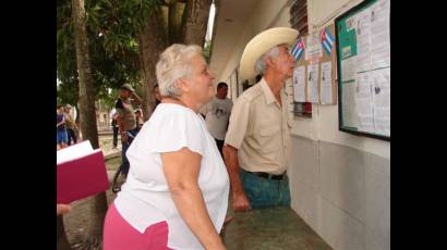 Votaciones del proceso electoral en Cienfuegos