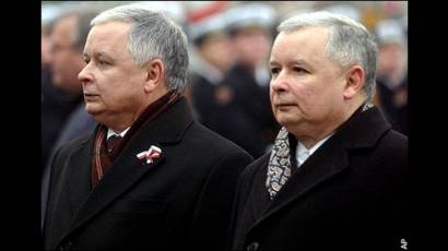 Lech Kaczynski y su hermano Jaroslaw
