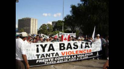 Manifestaciones contra la violencia en Guatemala