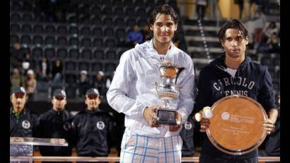 Rafael Nadal junto a David Ferrer