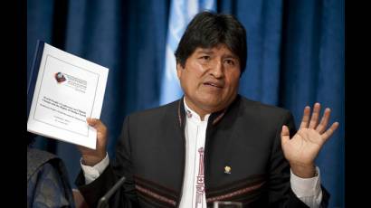 Entrega Evo a la ONU resultados de Cumbre en Bolivia