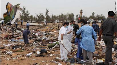 Accidente aéreo en Libia