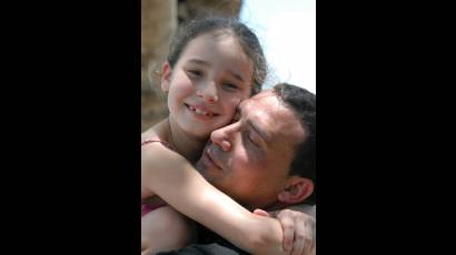 Rafael Izquierdo Portal y su hija