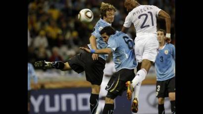 Uruguay vs Francia en el segundo juego del grupo A de la Copa Mundial de la FIFA Sudáfrica 2010