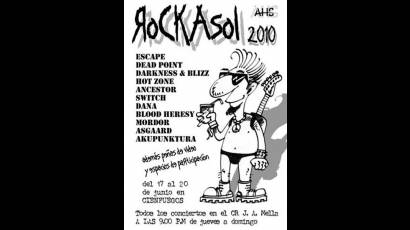 Cartel del festival del rock cubano Rockasol