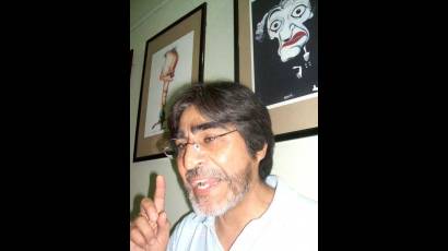Expone caricaturista peruano Omar Zevallos en La Habana