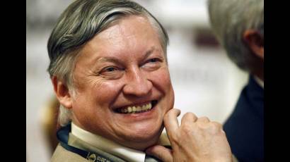 Anatoli Karpov, ex campeón mundial de ajedrez