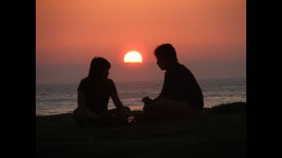 Enamorados en la playa