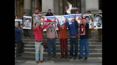 Manifestaciones de solidaridad por los cinco