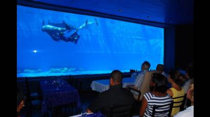 Visita de Fidel al Acuario Nacional de Cuba