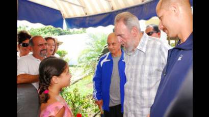 Visita de Fidel al Acuario Nacional de Cuba