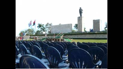 La plaza Che Guevara en el Día de la Rebeldía Nacional del pasado año