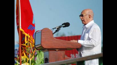 José Ramón Machado Ventura en el acto por el 26 de Julio