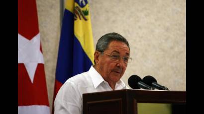 El presidente cubano habló en la I Cumbre Presidencial Cuba–Venezuela