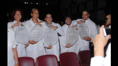 Graduación de estudiantes de Ciencias Médicas