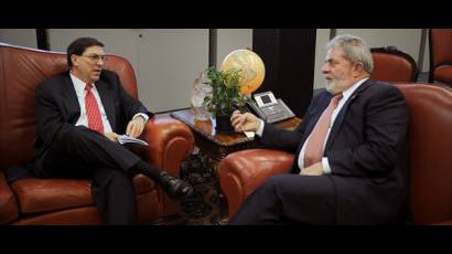 Se reúne canciller cubano con presidente brasileño Luis Inacio Lula da Silva