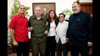 Fidel en entrevista con destacados periodistas venezolanos 