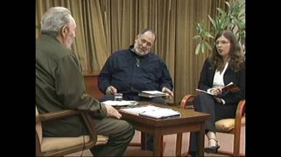 Fidel en entrevista con destacados periodistas venezolanos 