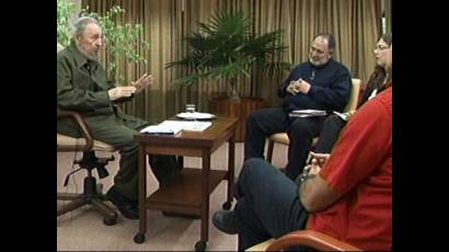 Fidel en entrevista con destacados periodistas venezolanos 