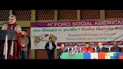 El presidente paraguayo Fernando Lugo intervino en el Foro Social