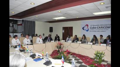 Clausura de la III Reunión Ministerial Cuba-CARICOM