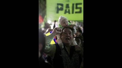 Bienvenida a Rafael Correa al Palacio Presidencial