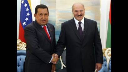 Hugo Chávez y Alexander Lukashenko