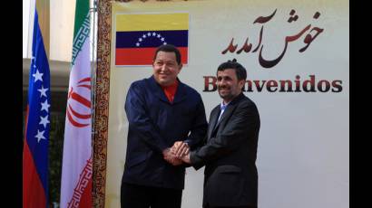 Chávez y Ahmadinejad